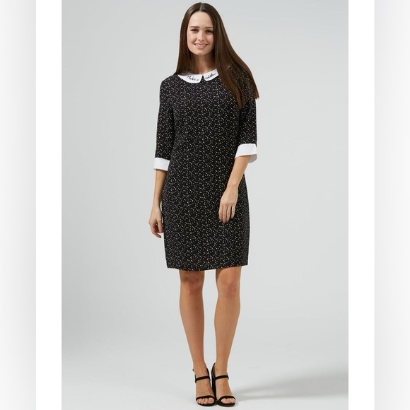 Sugarhill Boutique Make A Wish Mod 60s Tunic Midi Dress w/ Sleeves & Collar UK 8 - Picture 2 of 14